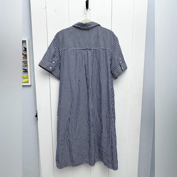 Everlane The Daytripper Dress In Dark Navy / White Size XL - Picture 7 of 11